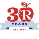 Royal R logo with light blue banner celebrating 30 years